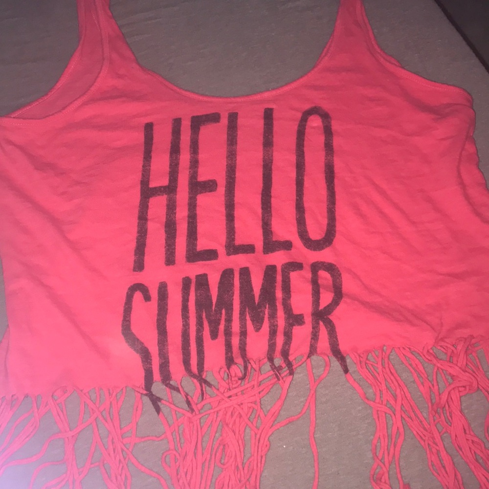 Red tank top